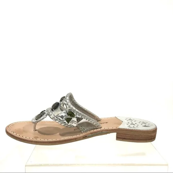 Jack Rogers Jeweled Gemstone Navajo Flat  Flip Flop Thong Sandals - Sz 10 HTF