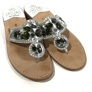 Jack Rogers Jeweled Gemstone Navajo Flat  Flip Flop Thong Sandals - Sz 10 HTF