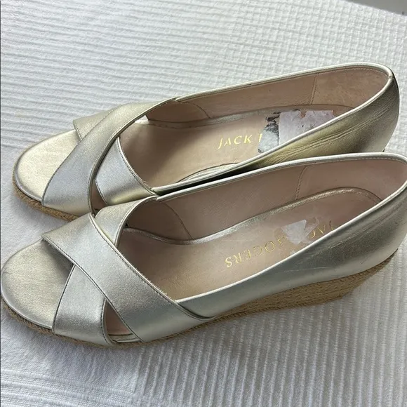 Jack Rogers Palmer Crisscross Wedge Espadrille Size 9