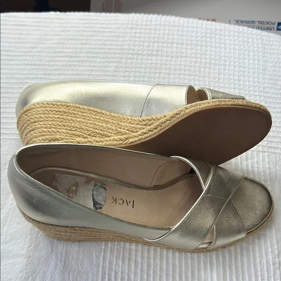 Jack Rogers Palmer Crisscross Wedge Espadrille Size 9