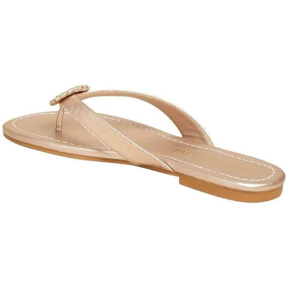 Jack Rogers Women Rowan Flip Flop Thong Sandals US 7M Platinum