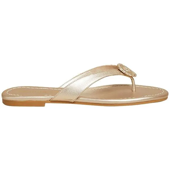 Jack Rogers Women Rowan Flip Flop Thong Sandals US 7M Platinum