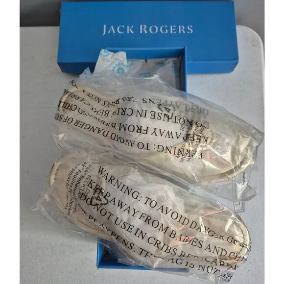 Jack Rogers Women Rowan Flip Flop Thong Sandals US 7M Platinum