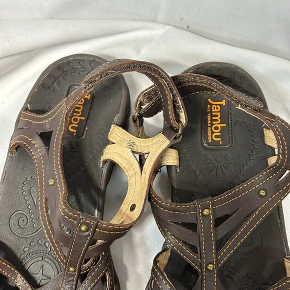 Jambu coconut leather Dove slip on All Terra design sandals size 8