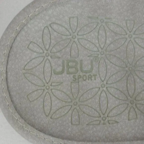 JBU Sport Key West Women's Size 9 Gray &amp; Pink Vegan Leather Flip Flop Sandals