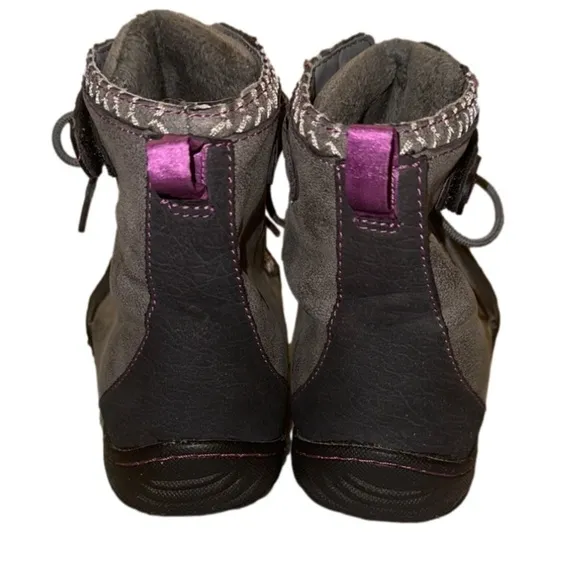 JBU Waterproof Vegan Leather Sami Ankle Boot Grey/Black Women’s shoes Sz 8