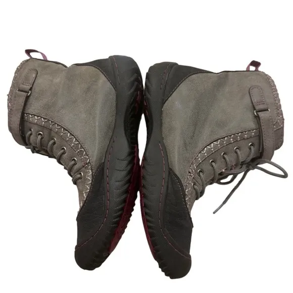 JBU Waterproof Vegan Leather Sami Ankle Boot Grey/Black Women’s shoes Sz 8