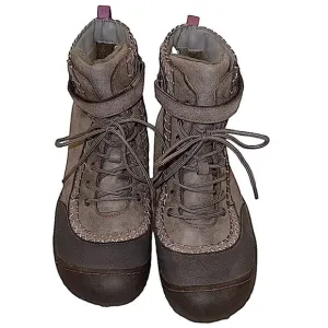 JBU Waterproof Vegan Leather Sami Ankle Boot Grey/Black Women’s shoes Sz 8