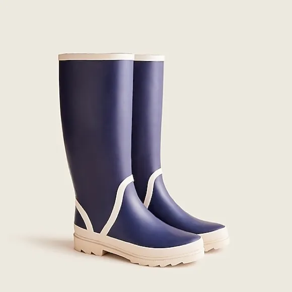 J.Crew Tall lug-sole rain boots BA185