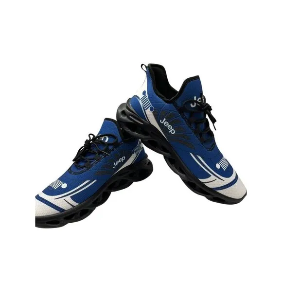 Jeep Men's US Size 11 Jeep Shoes Breathable Chunky Sneakers Blue/White/Black
