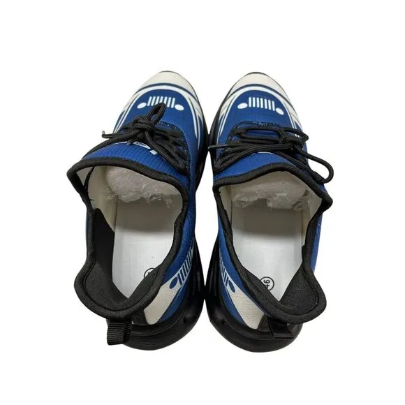 Jeep Men's US Size 11 Jeep Shoes Breathable Chunky Sneakers Blue/White/Black