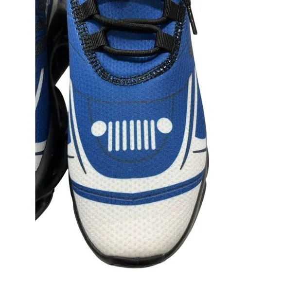 Jeep Men's US Size 11 Jeep Shoes Breathable Chunky Sneakers Blue/White/Black