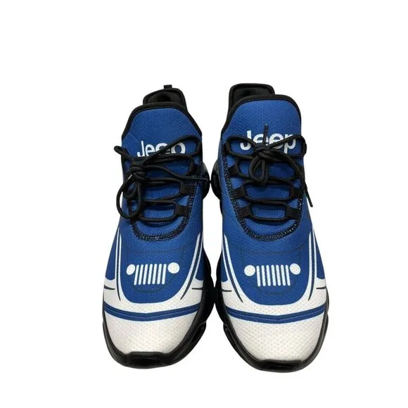 Jeep Men's US Size 11 Jeep Shoes Breathable Chunky Sneakers Blue/White/Black