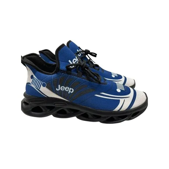 Jeep Men's US Size 11 Jeep Shoes Breathable Chunky Sneakers Blue/White/Black