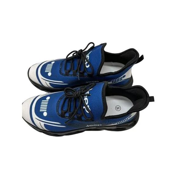 Jeep Men's US Size 11 Jeep Shoes Breathable Chunky Sneakers Blue/White/Black