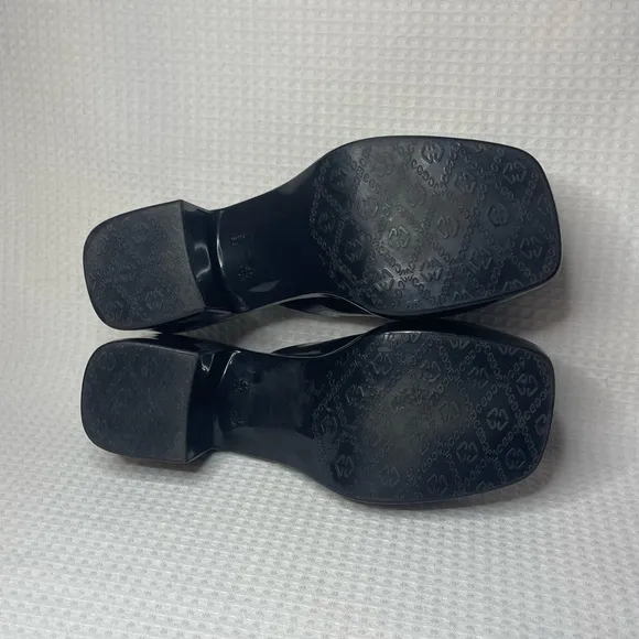 Jeffrey Campbell Black Jelly Platform Slip on Sandals Y2K Size 9