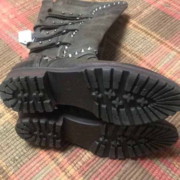 Jeffrey Campbell studded steampunk tall boots