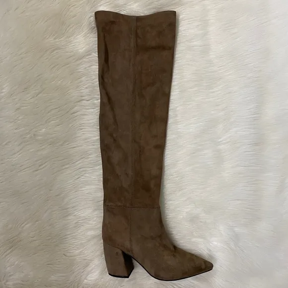 Jeffrey Campbell Tan Suede Tall Slouchy Boots