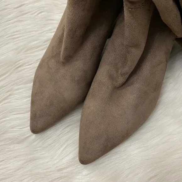 Jeffrey Campbell Tan Suede Tall Slouchy Boots