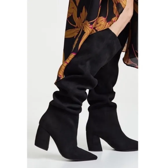 Jeffrey Campbell Tan Suede Tall Slouchy Boots