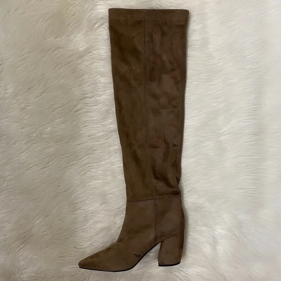 Jeffrey Campbell Tan Suede Tall Slouchy Boots