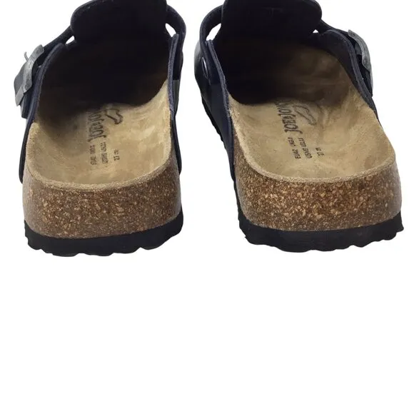 Joe N Joyce Amsterdam Clogs Mules Sandals Navy Blue M 9 W 11 Unisex Cork Comfort