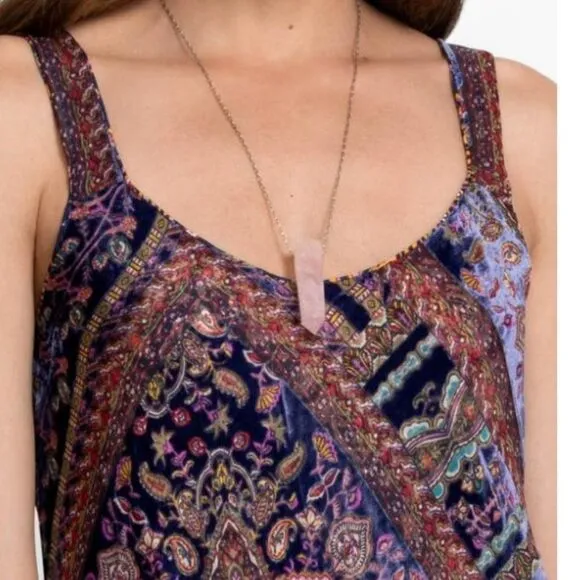 Johnny Was Multicolor Omo Burnout Peony Dress Maxi Size Large $575