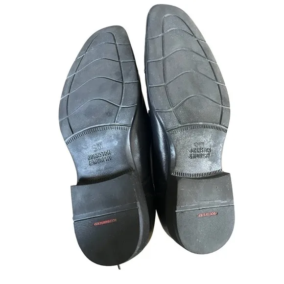 Johnston &amp; Murphy Mens WaterProof Dress Shoes Black 12M