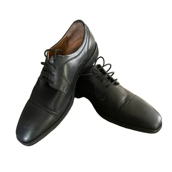 Johnston &amp; Murphy Mens WaterProof Dress Shoes Black 12M