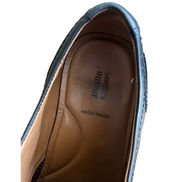 Johnston &amp; Murphy Mens WaterProof Dress Shoes Black 12M