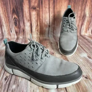 Johnston &amp; Murphy XC4 Mens Size 12 Gray Leather Waterproof Shoes Oxford Sneakers