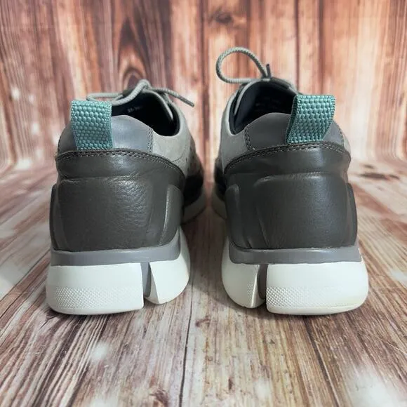 Johnston &amp; Murphy XC4 Mens Size 12 Gray Leather Waterproof Shoes Oxford Sneakers