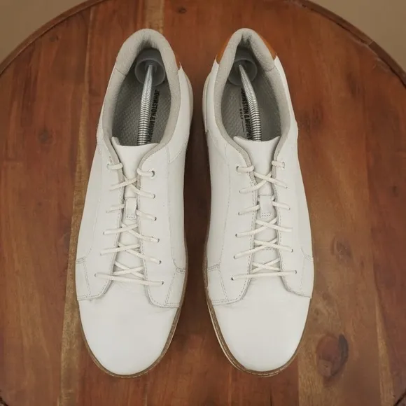 Johnston Murphy Mens McGuffey GL1 hybrid Golf Shoes Waterproof White leather 13M