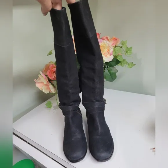 Joie Landslide Womens 36 6 Tall Black Leather Harness Riding Boots luxury
