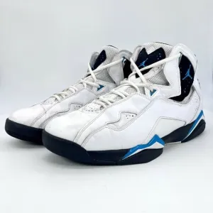 Jordan True Flight Men Size 10.5 Basketball Shoes White Blue Black 342964-142