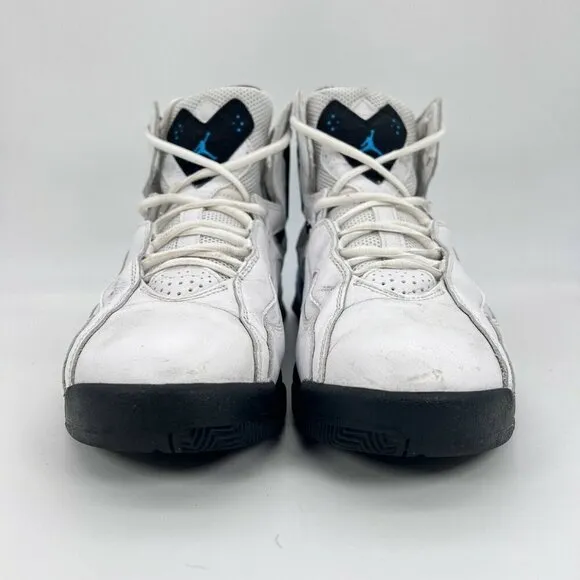 Jordan True Flight Men Size 10.5 Basketball Shoes White Blue Black 342964-142