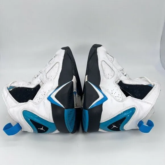 Jordan True Flight Men Size 10.5 Basketball Shoes White Blue Black 342964-142