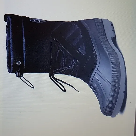 Jousen black winter snow boots waterproof lightweight nylon AMY693 Size 8 NEW…