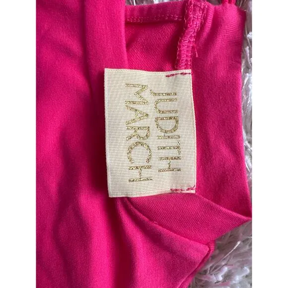 Judith March hot pink sequin puffed sleeve Barbie dress size small