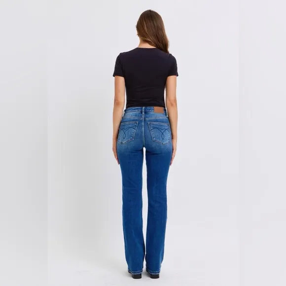 Judy Blue Run Mid-Rise Bootcut Jeans with Thermal Lining