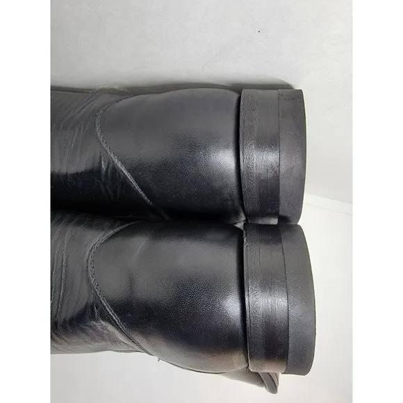 Justin Black Leather Western Cowboy Boots Style 3133 9EE
