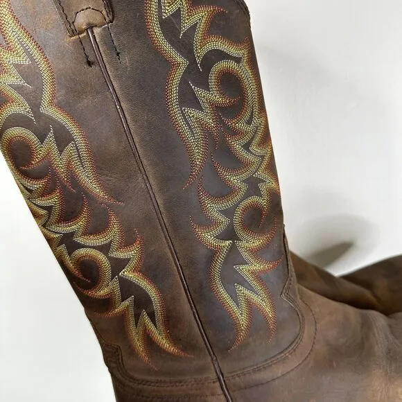 Justin Boots Mens 8.5 EE Brown Leather Tall Western Cowboy Country