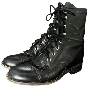 Justin Boots Roper Lace Up Boots Black Size 6 Women’s