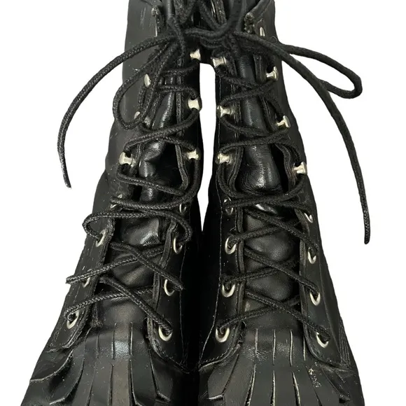 Justin Boots Roper Lace Up Boots Black Size 6 Women’s