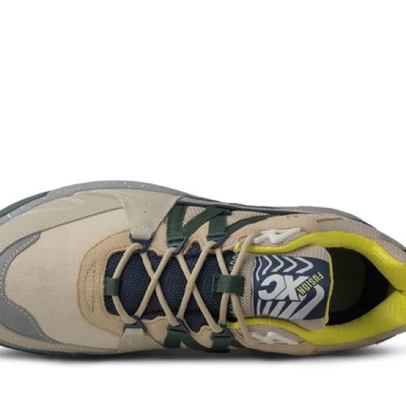 Karhu Fusion XC Mlkky Silver Lining Beige Gray Green F830007 Sneakers M 8.5 W 10