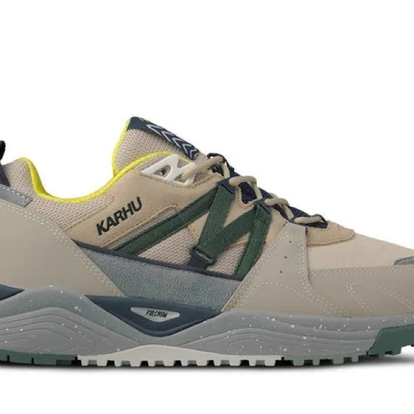 Karhu Fusion XC Mlkky Silver Lining Beige Gray Green F830007 Sneakers M 8.5 W 10