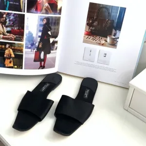 Kate Spade Black Satin &amp; Leather Sandals