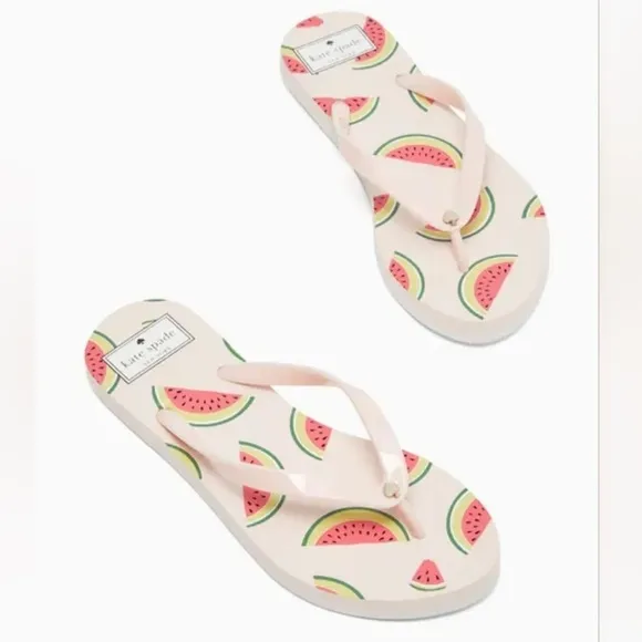 Kate Spade Fiji Watermelon Flip Flops size 8