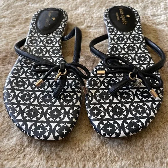 Kate Spade Leather Thong Flip Flop Sandals Size 7