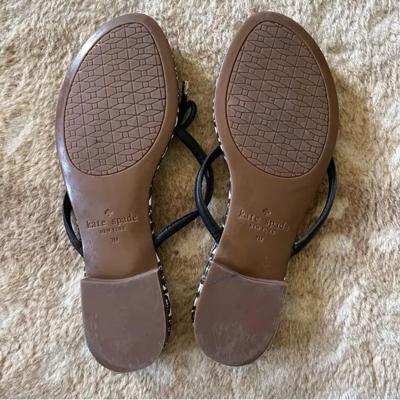 Kate Spade Leather Thong Flip Flop Sandals Size 7